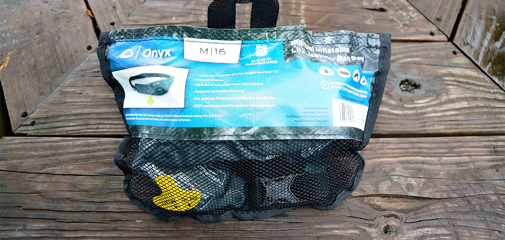 Onyx M-16 Inflatable Belt Pack PFD Black