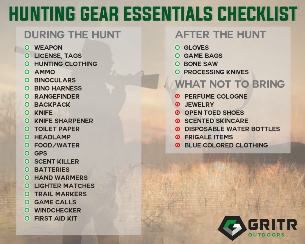 Hunting pack clearance list