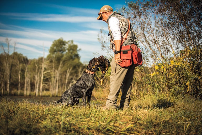 hunting with a dog