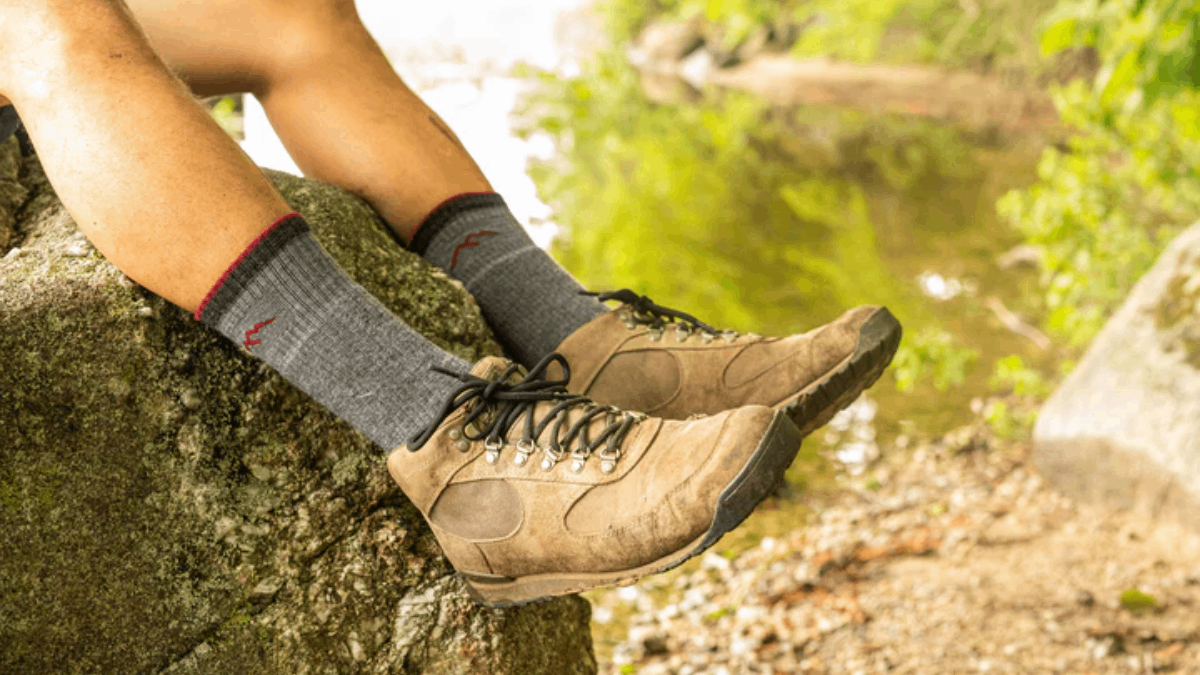 waterproof boots and wool socks