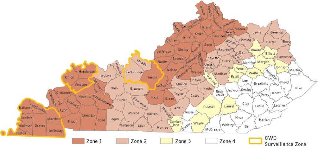 ky deer hunting zones map 25-26 season