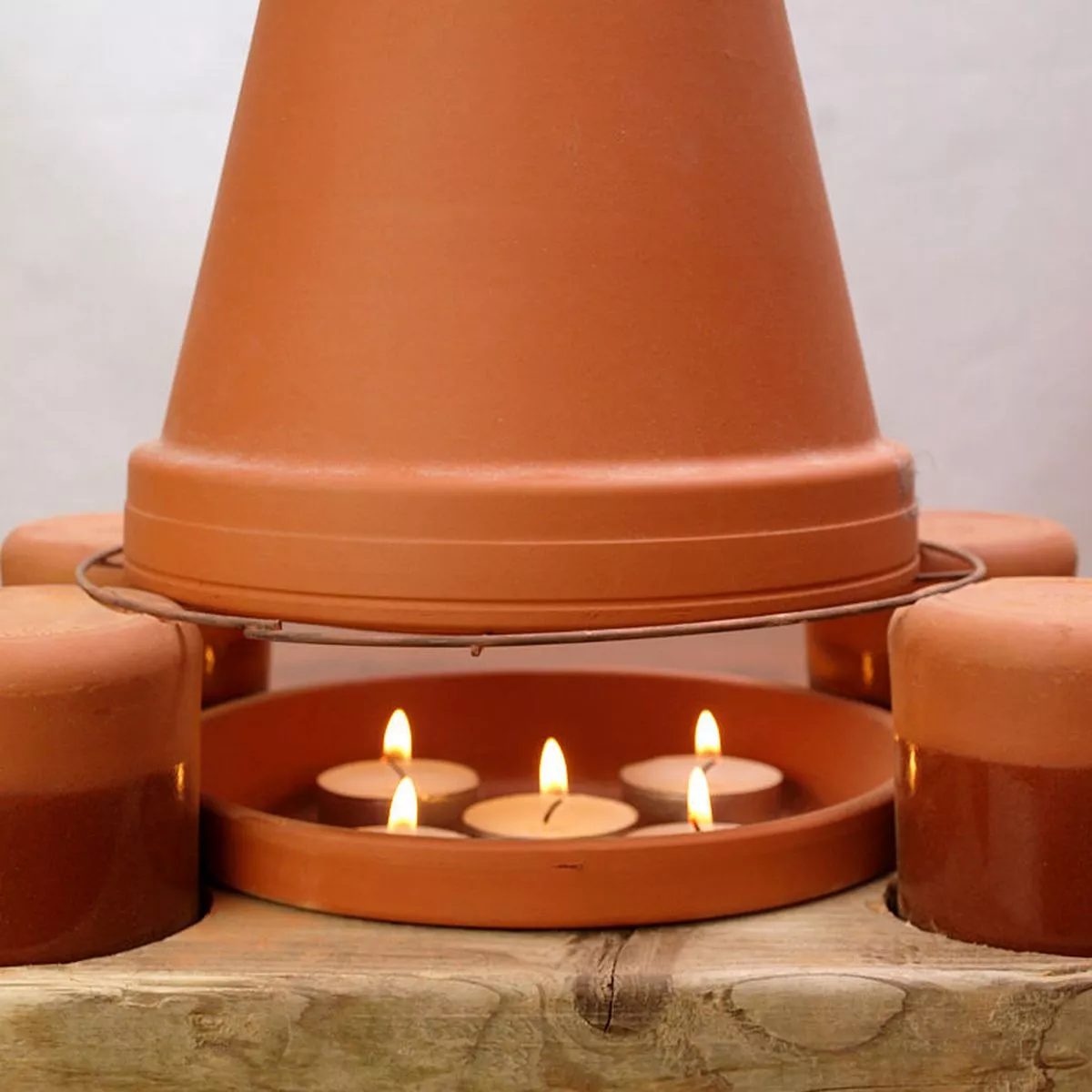 candle clay pot heater