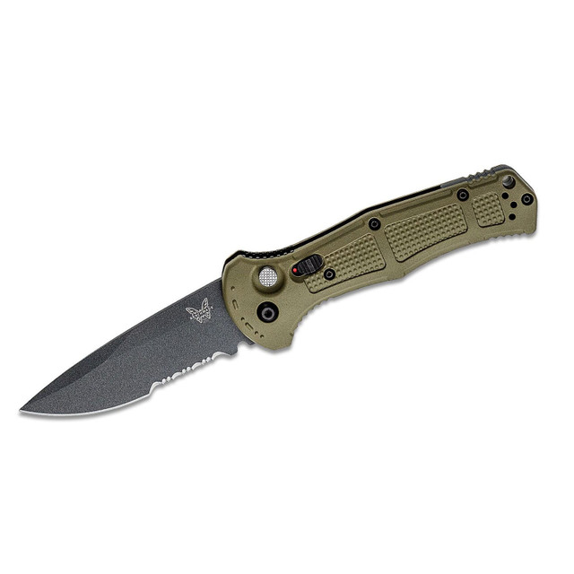 BENCHMADE Claymore Ranger Green Drop Point Automatic Folding Knife (9070SBK-1)
