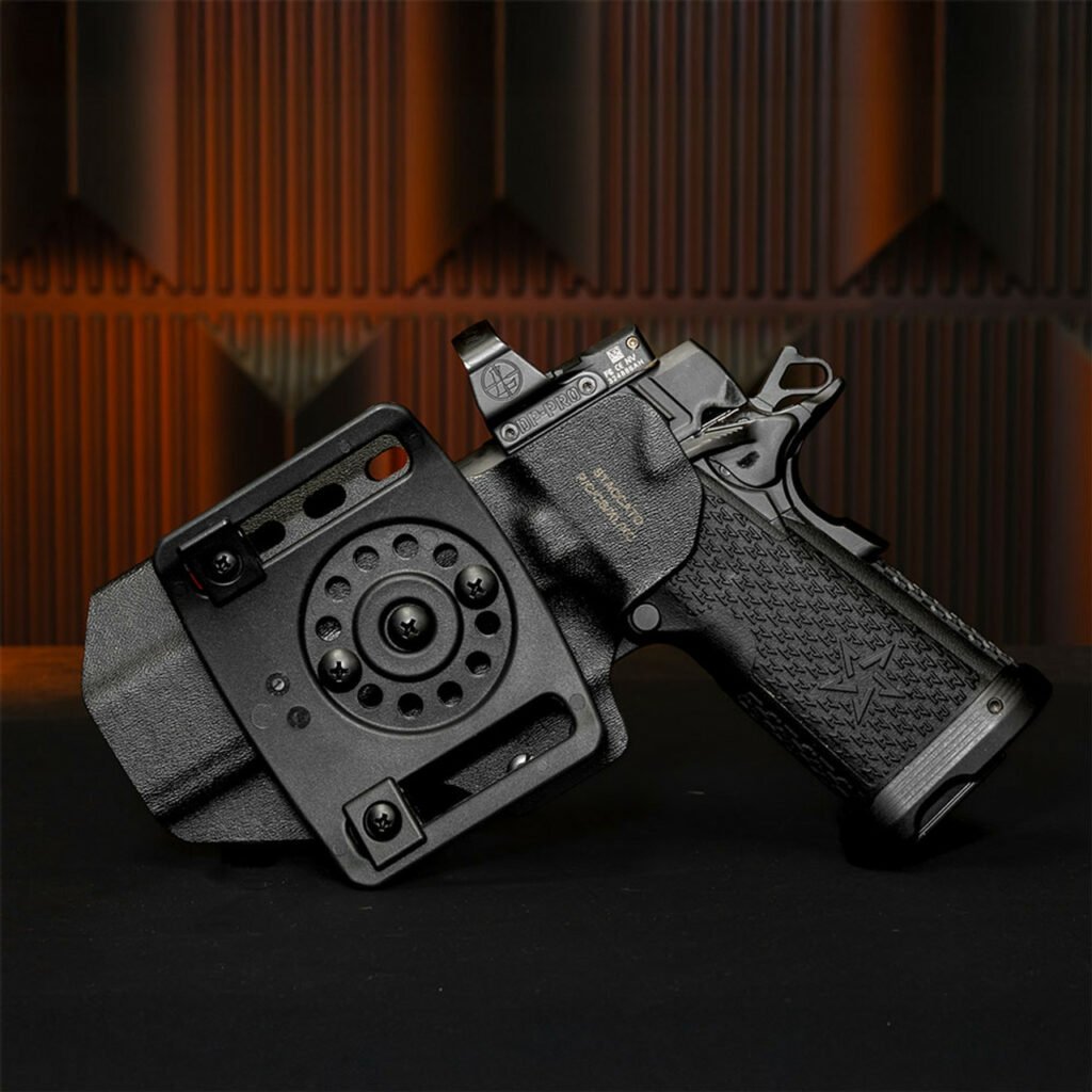 gritr omni holster for staccato pistol with a red dot
