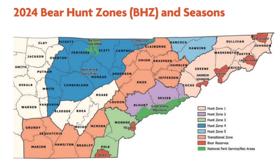 tennessee 2025 bear hunt zones