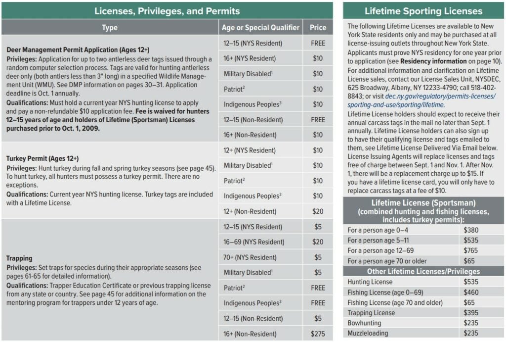 nys licenses prices